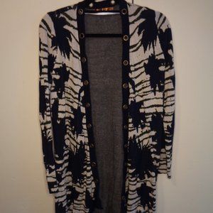 Belldini Leafy Open Drape Cardigan Large Boho